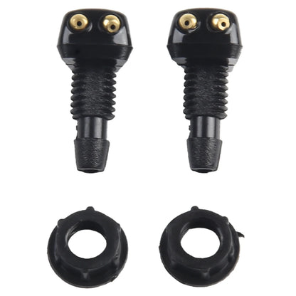 Sale 2Pcs Car Windshield Wiper Washer Spray Nozzle Fits Most Car Models Car Dual Holes Windshield Washer Nozzle Water Spray