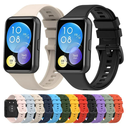 Silicone Strap For Huawei Watch Fit 2 Watch Band Bracelet Replacement Accessories + Transparent TPU Protective Case