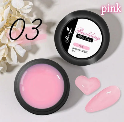 3D Nail Gel, Non-Sticky Hard Long-Lasting Overlay, Creates 3D Bow Geometric Letter Shapes, Salon Quality, Soluble Residue-Free A