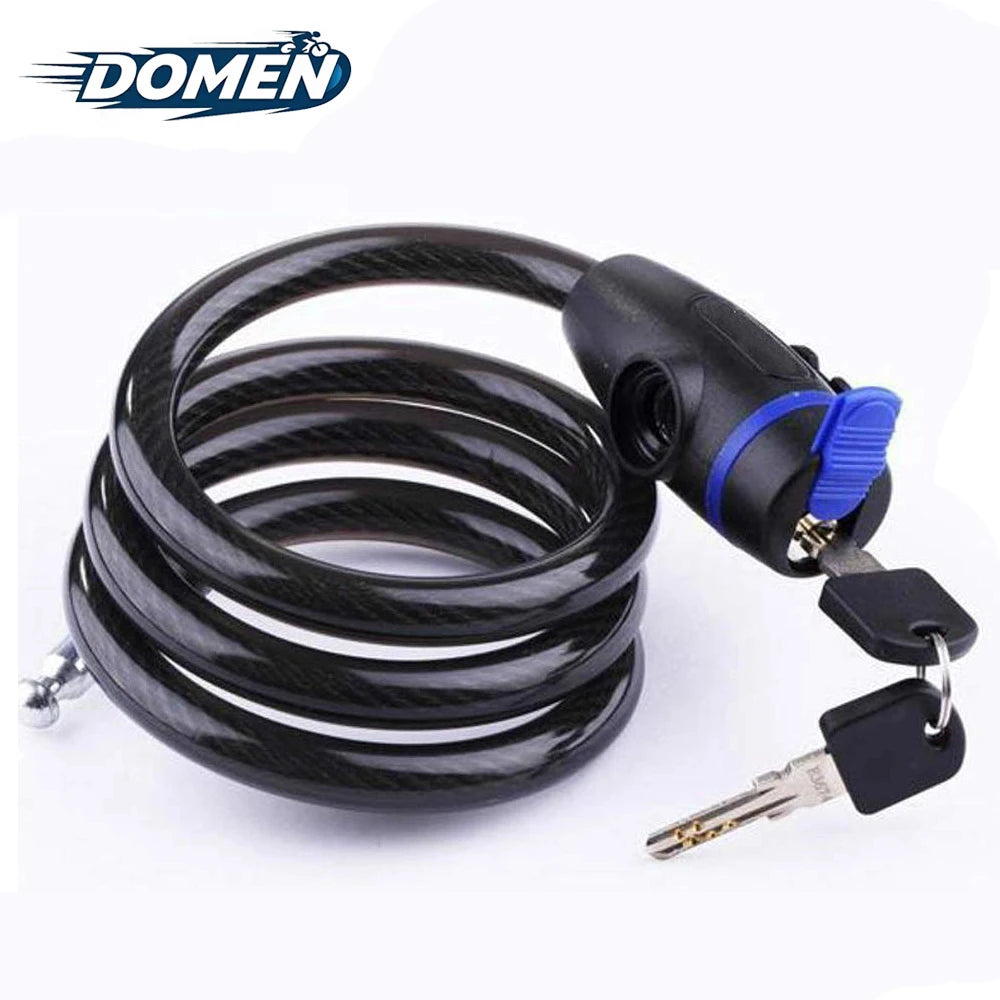 DOMEN Bicycle  Anti-Theft Chain Lock Bike Portable Metal Steel With 2Keys Safety Lock Motorcycle Bike Lock Bicycle Accessories