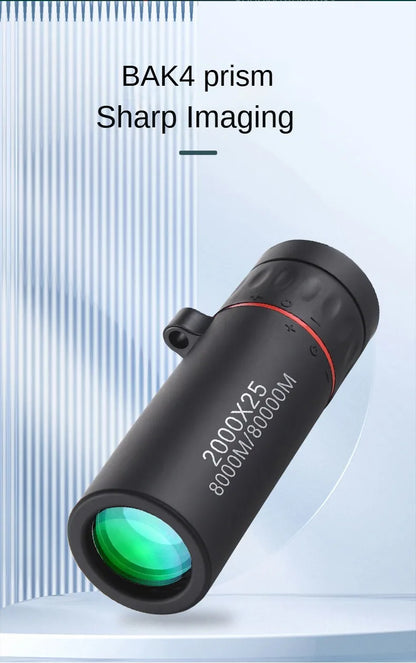 2000x25 HD Monocular Telescope Mini Portable Mobile Phone Telescope with Holder Outdoor Camping Hunting Birdwatching Telescopes