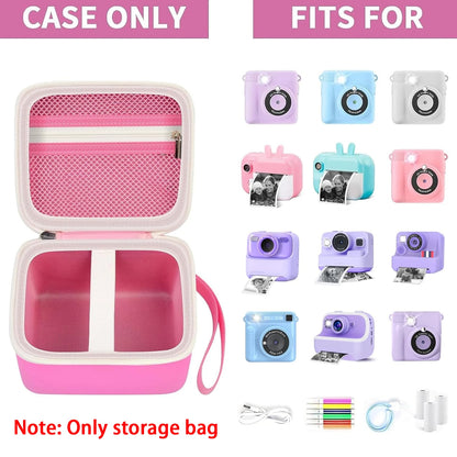 Kids Instant Print Camera Case Portable Storage Bag Toddler Digital Camera Print Paper Organizer Compatible With Most Brands