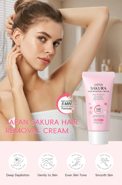 LAIKOU Hair Removal Cream For Men Women Body Intimate Areas Skin Care Moisturizing 50g