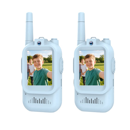 2 Pack Kids Walkie Talkies with Video, Rechargeable, Portable Play Toy, Gift for Camping Travel, Boys Girls 3-12