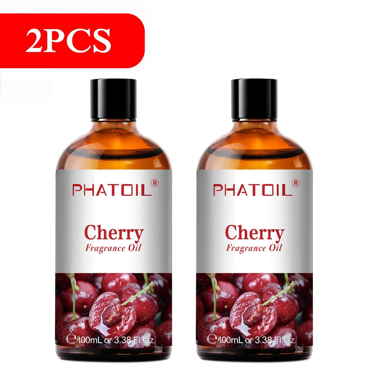 PHATOIL 100ml Fruity Fragrance Oil for Diffuser Candles Making -Coconut & Vanilla Strawberry Lemon Peach Aroma Essential Oils