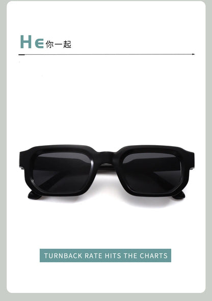 New Retro Rectangular Frame Sunglasses - Fashionable Retro Sunglasses With Uv400 Protection3007