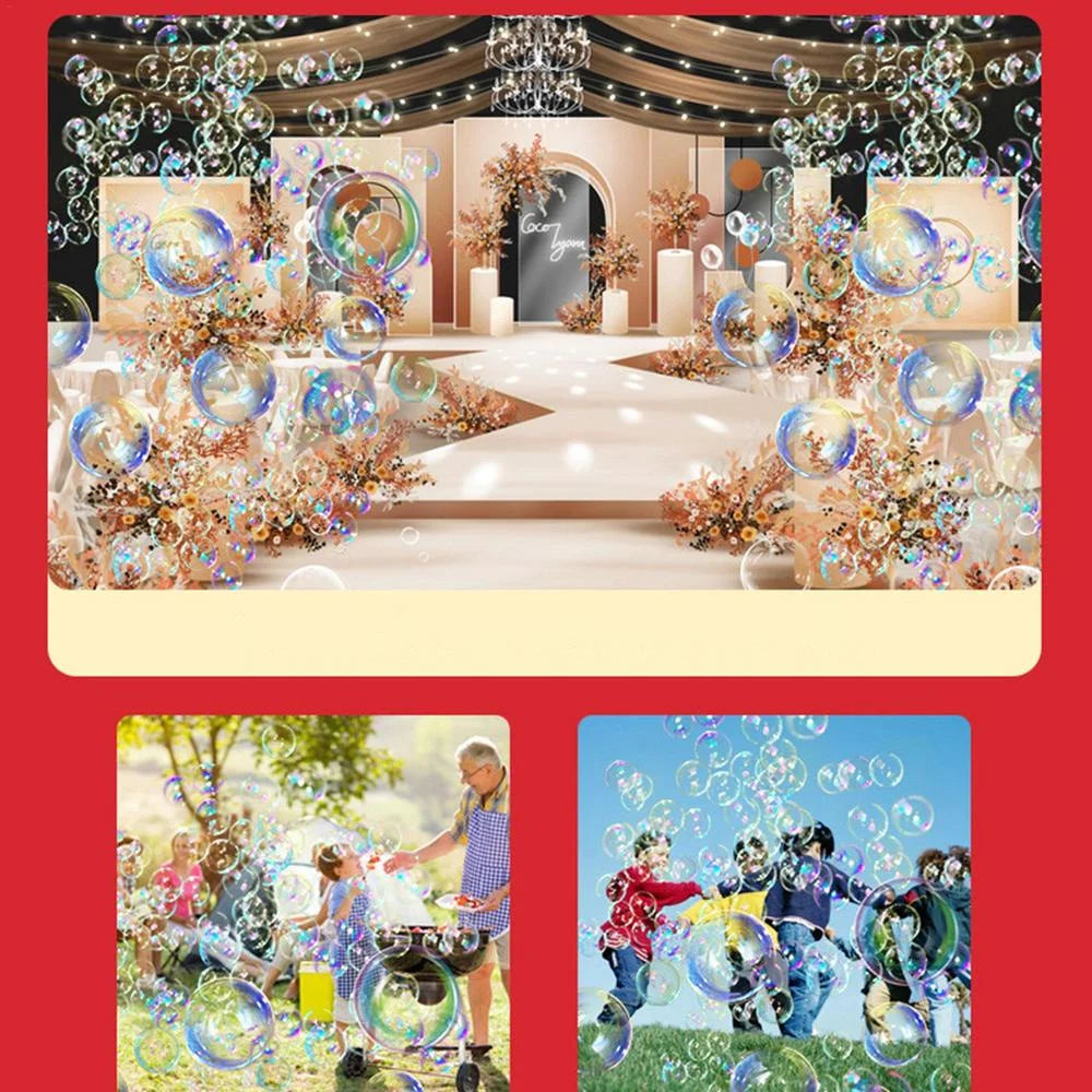 2024 Chinese New Year Imitation Firework Bubble Blowing Machine Electric Bubbles With Music Light Wedding Party Gift