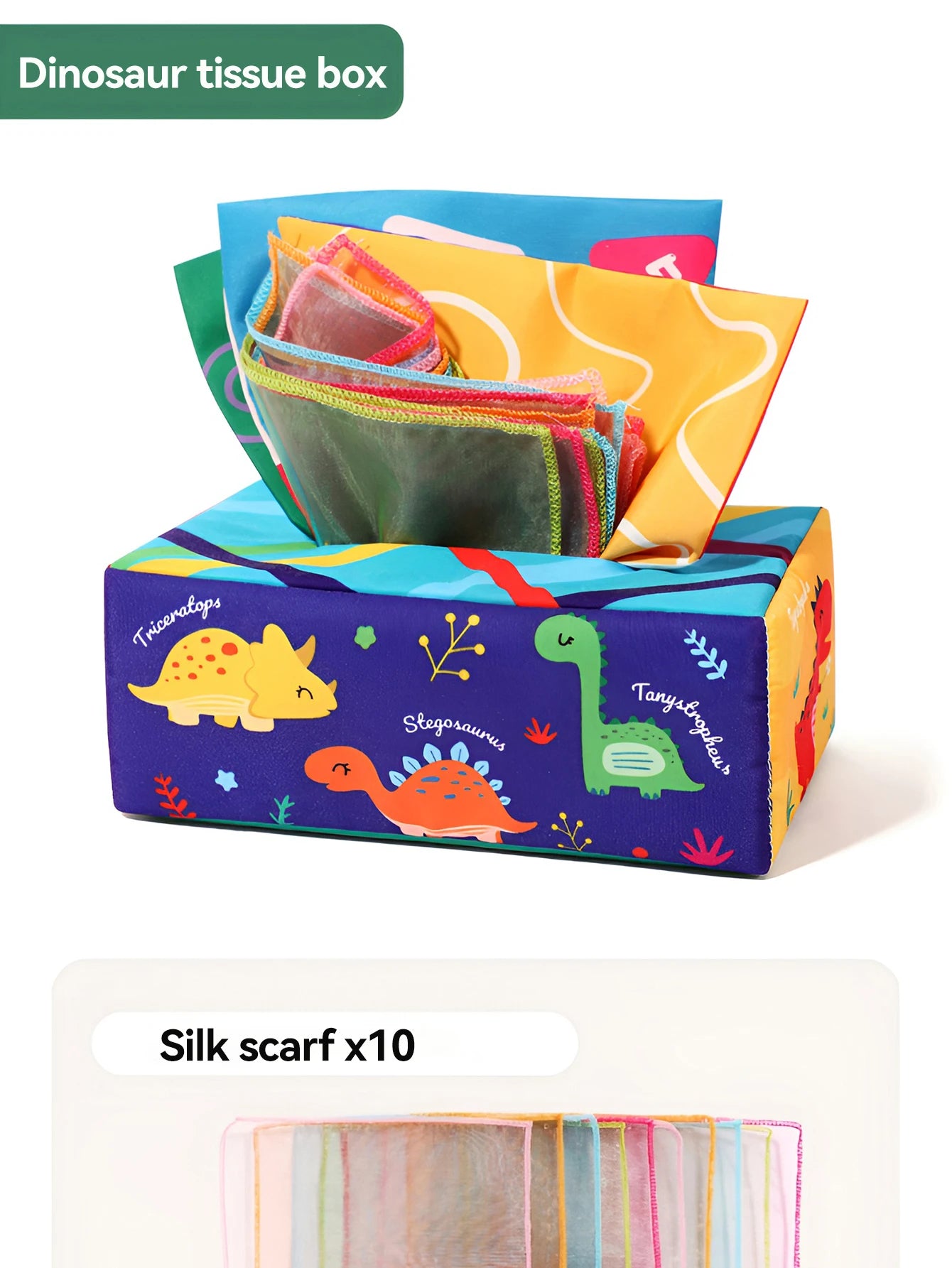 Newborn baby toy - Simulated tissue box with realistic tissue pull-out for early education