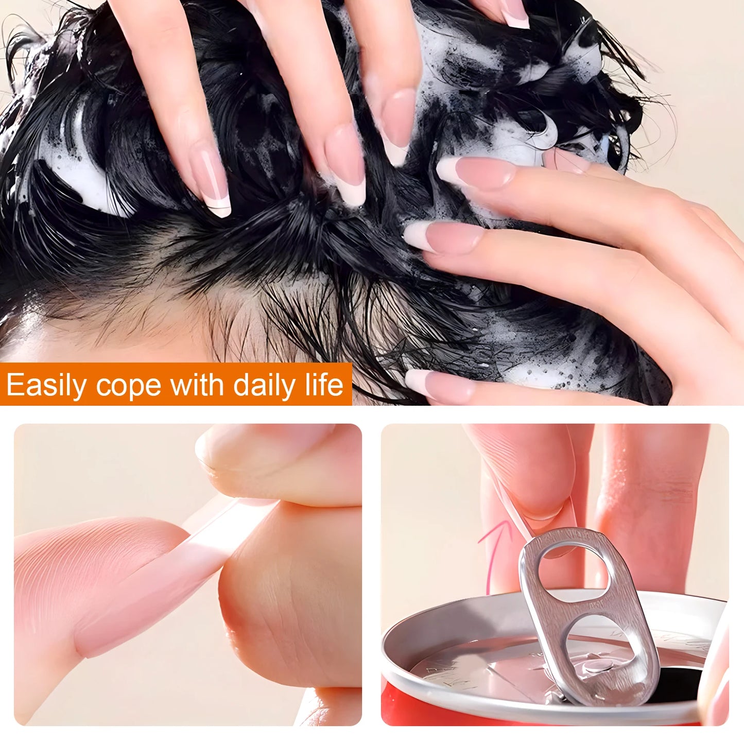 Twoing Waterproof Liquid Nail Adhesive,Long-Lasting & Fast-Drying, Formaldehyde-Free, Compatible with Acrylic Nails Fake Nails