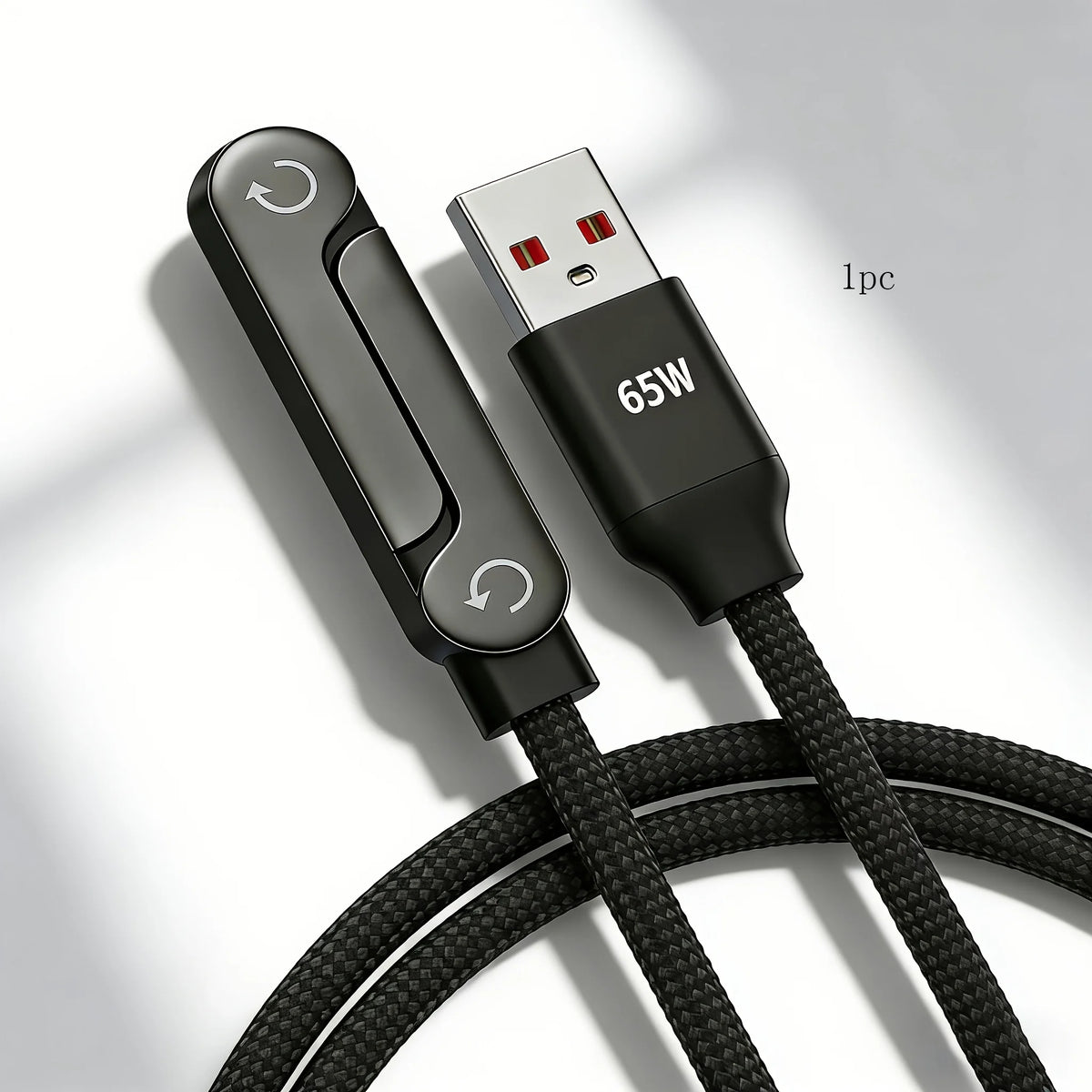 240W/65W Elbowed 180° Fast Charging Foldable Phone Holder, PD Cable Nylon Data Sync, For iPhone 17, Samsung, Xiaomi, POCO, Tesl