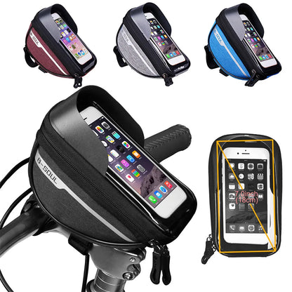 Mountain Bicycle Bag Touch Screen Cycling Handlebar Phone Holder Bag Bike Bags Bicycle Phone Storage Bags Cycling Accessories
