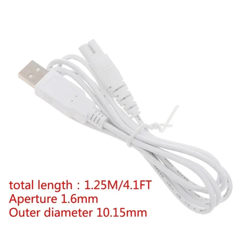 XIKCU White USB Cable Charging Line Suit HF-5 HF-9 HF-6 Oral Irrigator Teeth Water Flosser Power Cord USB Electrical Cord