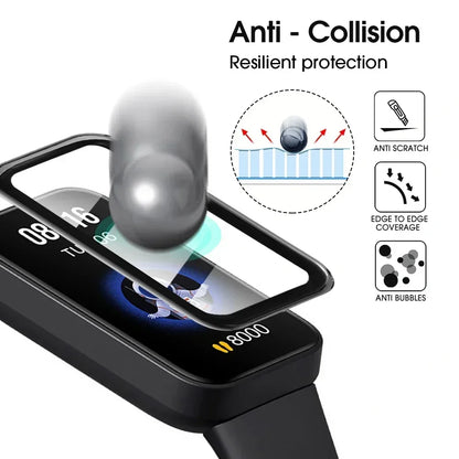 Curved Film for Xiaomi Mi Band8 Active Screen Protector Anti-scratch Full Cover Protective Film for Mi Band 9 Active Not Glass