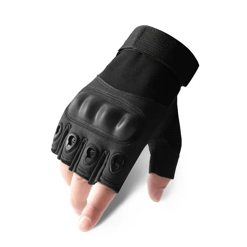 1Pair Tactical Fingerless Gloves for Men - Ideal for Outdoor Sports, Shooting, Hunting, Airsoft, and Cycling