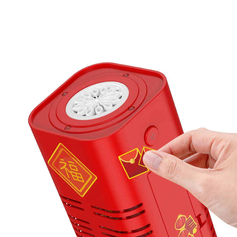 2024 Chinese New Year Imitation Firework Bubble Blowing Machine Electric Bubbles With Music Light Wedding Party Gift
