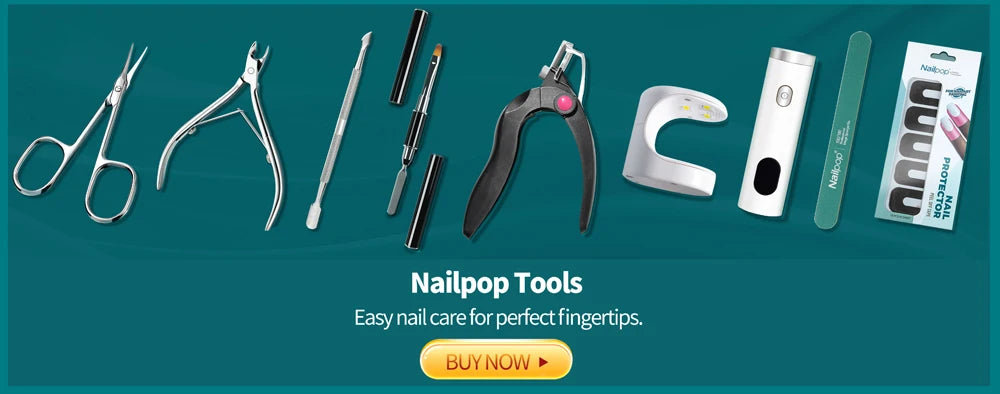 Nailpop Nail Cuticle Scissors Stainless Steel Manicure Pedicure Trimmer and Pusher Silver Dead Skin Scissor Nipper Clipper Tool