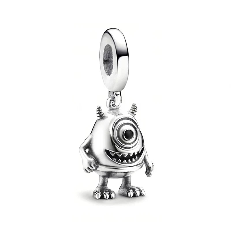 Disney Toy Story Monsters, Inc.Charm Beads Pendant Fit Original Snake Silver Bracelet Necklace Beads For Diy Jewelry Women Gift