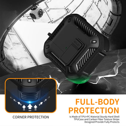 Magnetic Automatic Switch Earphone Cover For Airpods Pro 2 4 ANC Case Full Body Protection Shockproof With Hook Phone Holder Box