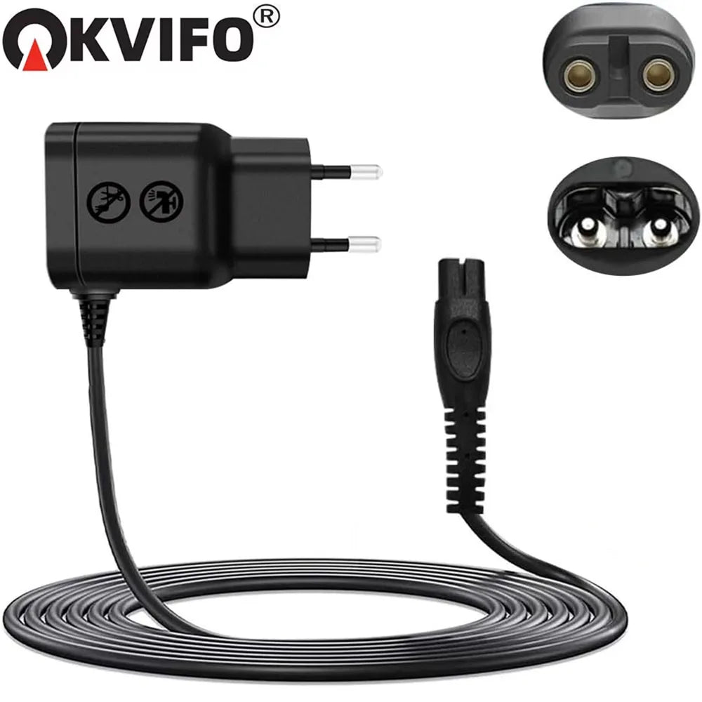 KVIFO 5V EU Shaver Adapter Charger Converter Fit for Philips One Blade QP2724 QP2834 QP1424 QP1924 QP4631 Beard Trimmer
