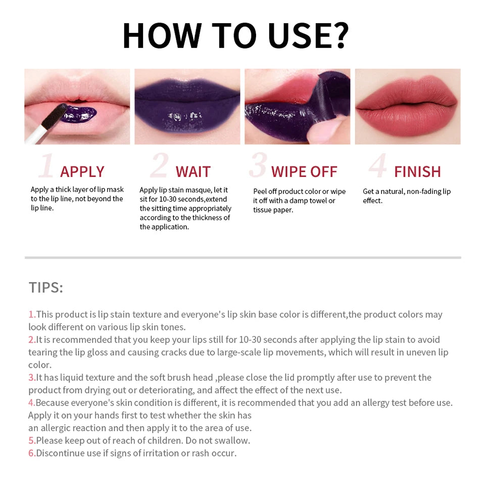 Long Lasting Lip Inks Korean Matte Lip Tint Peel Off Matte Tick for Lips Stick Free Shipping Liquid Lipstick Waterproof Makeup