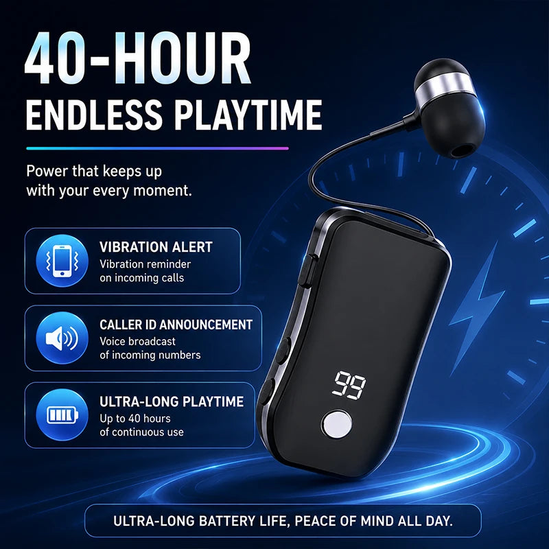 X-100-In-ear smart headphones,Wirelessheadphones, sports headphones, business car headphones, music headphones, retractable