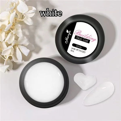 3D Nail Gel, Non-Sticky Hard Long-Lasting Overlay, Creates 3D Bow Geometric Letter Shapes, Salon Quality, Soluble Residue-Free A
