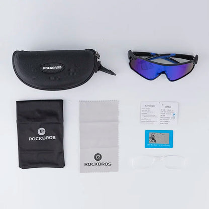 ROCKBROS Cycling Polarized Glasses MTB Road Bike Sunglasses UV400 Bicycle Sun Protection Light Unisex Bike Sports Equipment