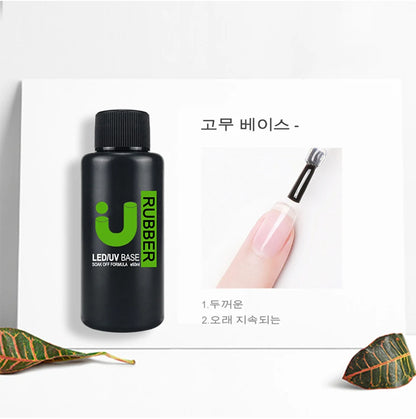 UNO JYJ 50ml Thick Rubber Base Gel High Capacity No Wipe Tempered Top Coat Manicure Basis Semipermanent Strong Nail Base Coat