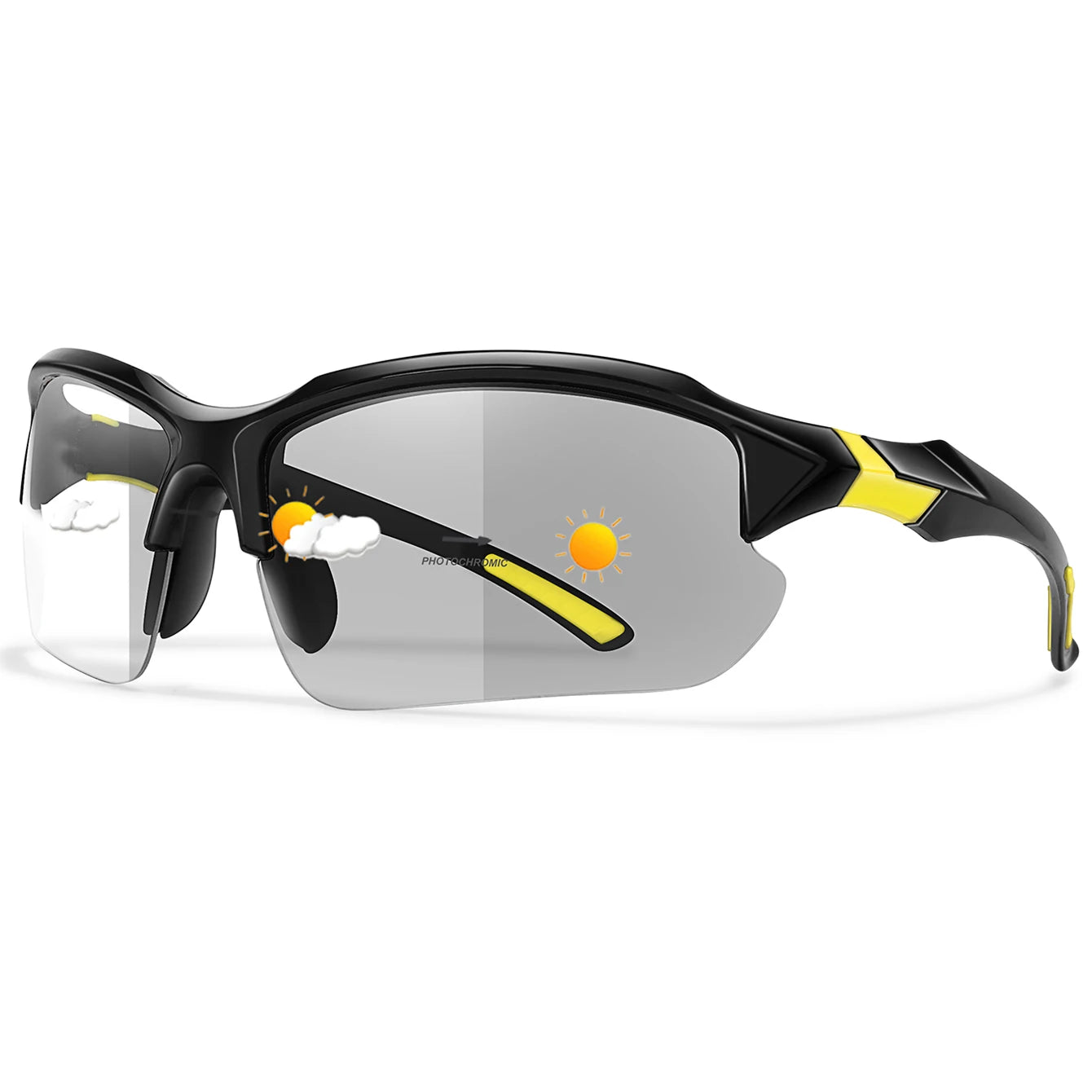 Photochromic Cycling Sunglasses Men Outdoor Sports Tactical Camouflage Goggles Vintage Driving Riding Fishing Windproof