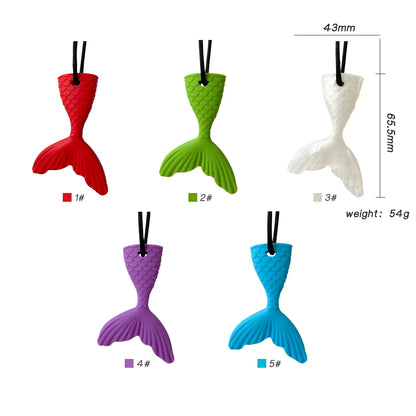 1pcs Silicone Teether Kids Chew Necklace Sensory Chewy Pendant Oral Motor Toys Therapy Tools for Autism ADHD chidren's goods