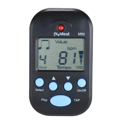 M50 Professional LCD Digital Metronome for Guitar Violin Bass - Rhythm Metronome for Stringed Instrument Players