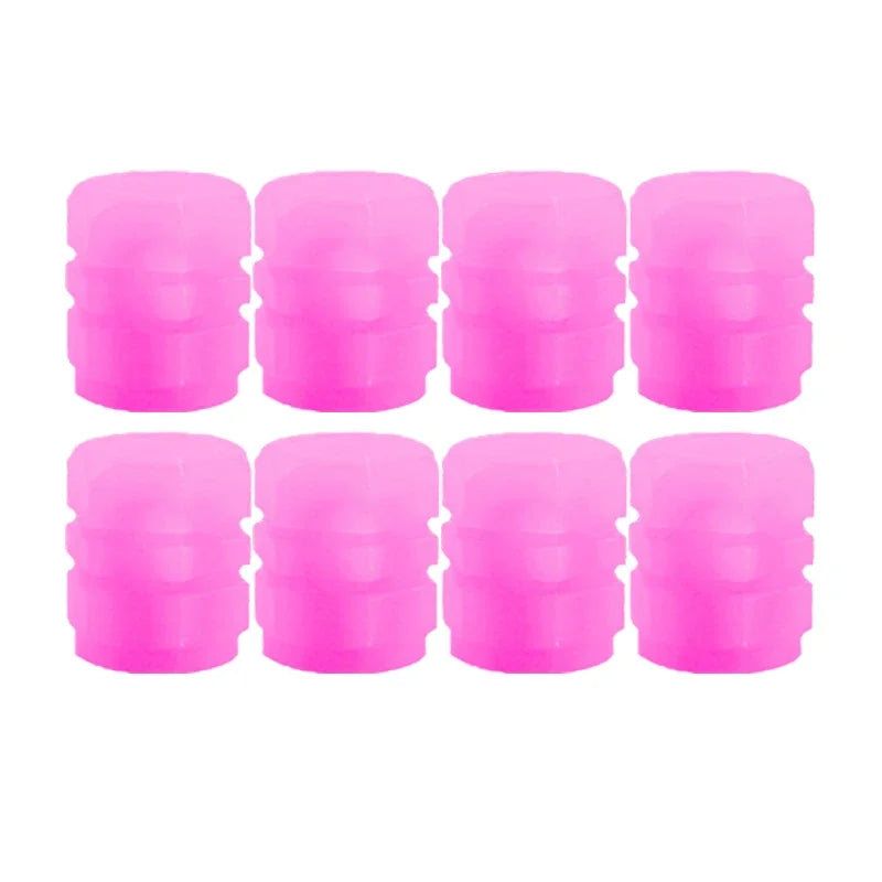 Luminous Valve Caps Fluorescent Night Car Tire Valve Caps Motorcycle Bike Glowing Decor Wheel Nozzles Tyre Cap Car Accessories