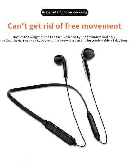 Wireless 9D Bluetooth-compatible 5.2 Headset NeckHanging TWS Stereo Noise Reduction Universal 5.0 Sports Headset with Microphone