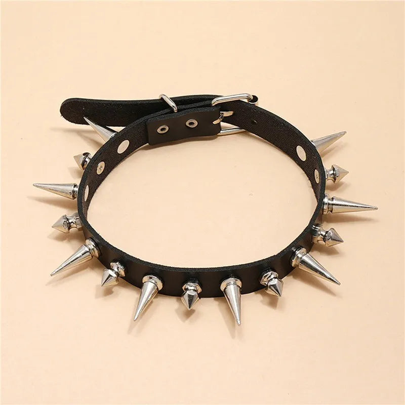 1pc Punk Gothic Necklace Rivet Choker Y2K For Men Women New Year Christmas Party Birthday Valentine's Day Lovers Gifts