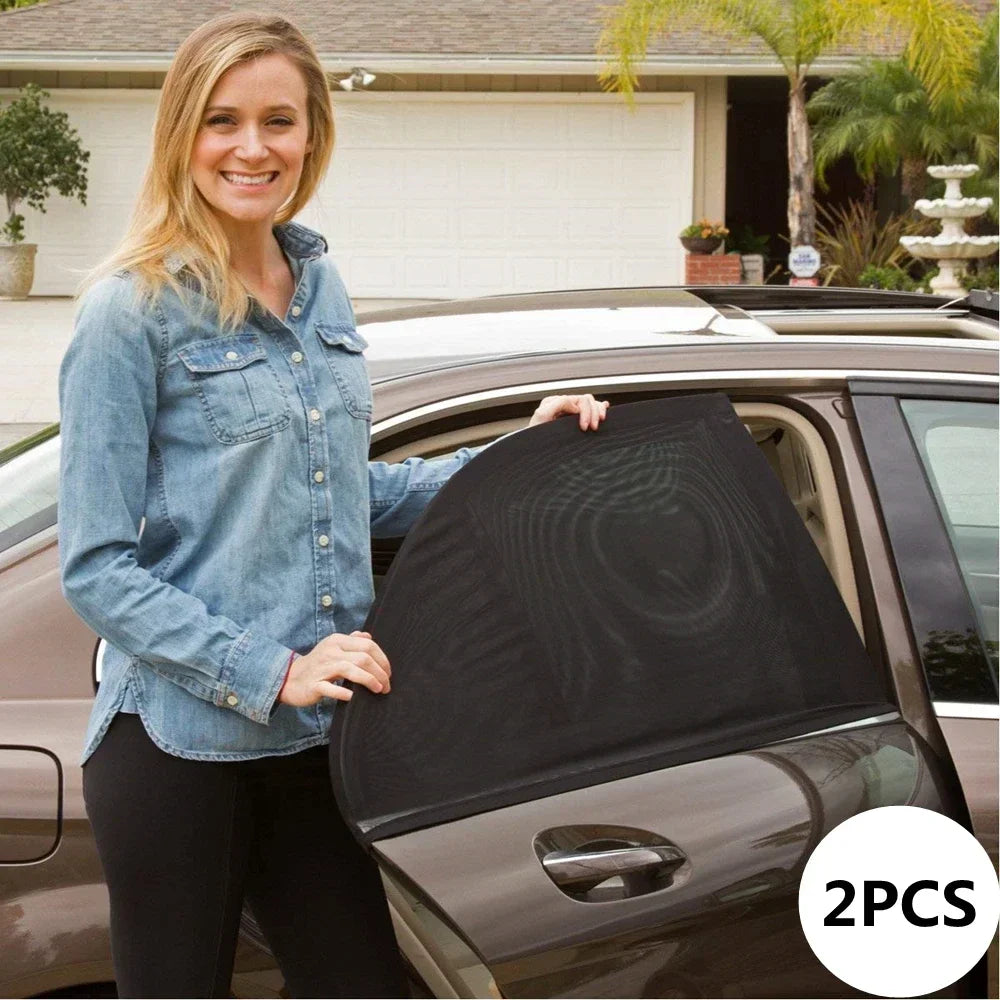 2 or 4pcs screen window set premium window sunshade breathable mosquito net for front and rear windows, UV protection Accessorie