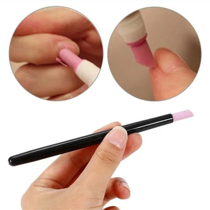 5Pcs Quartz Pen Nail Cuticle Remover Pusher Professional Care Nail Polish Manicure Stick Nail Files Accessories Tool