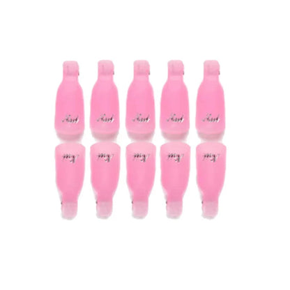 10 Pcs/Bag Colorfulful Acrylic Manicure Art Dipped Cap Clip Nail Cleaning Manicure Uv Gel Nail Polish Dipped Wrapping Tool Finger