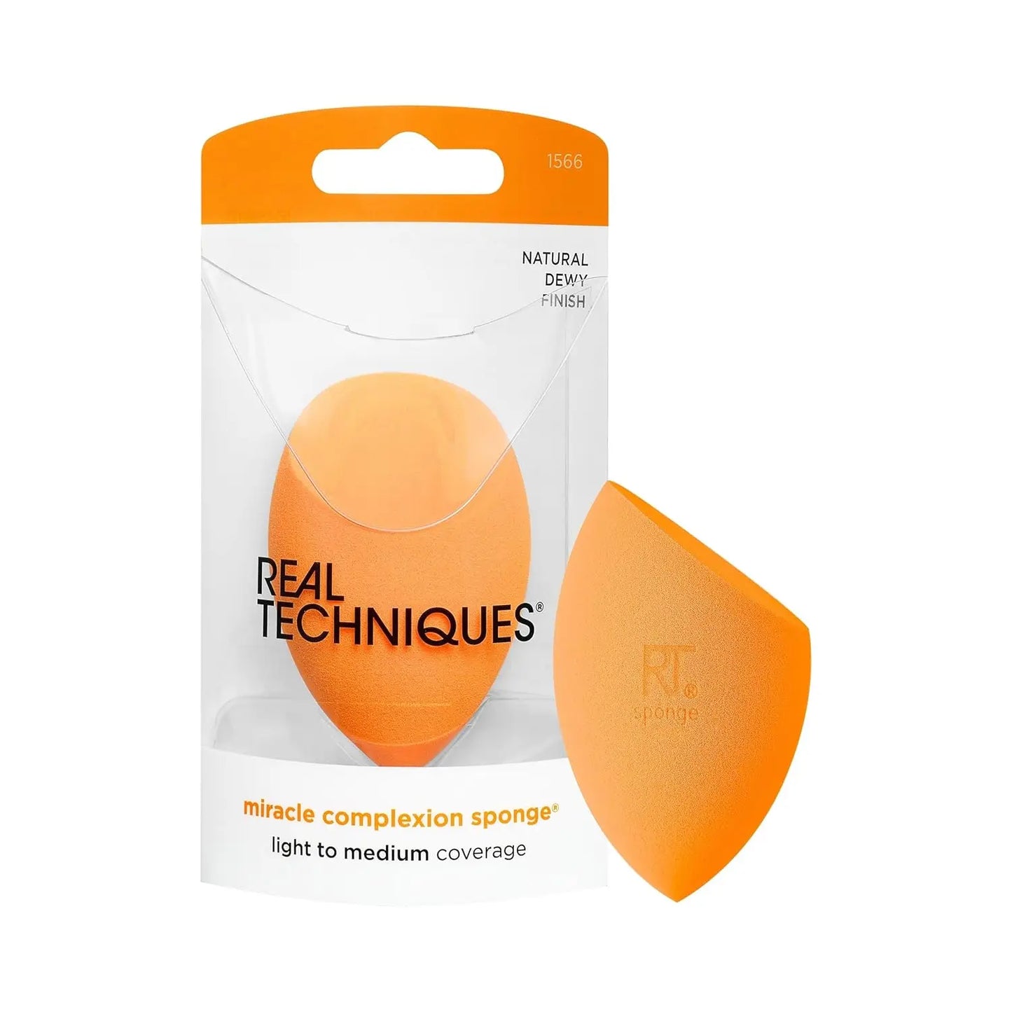 Real Techniques Skin Sponge, Makeup Blender, Liquid Base & Cream, Professional Makeup Tool Without Stripes, 4 Free Units
