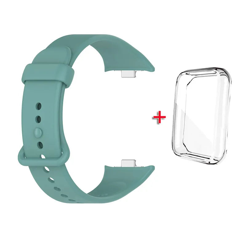 Soft Silicone Strap and One-piece Full Protective Case for Xiaomi Mi Band 9 Pro Strap Smart Band