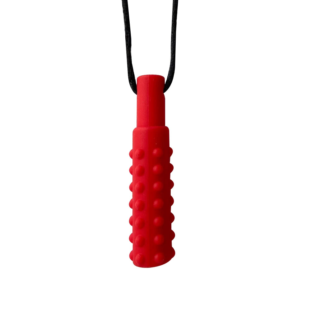 1pcs Silicone Teether Kids Chew Necklace Sensory Chewy Pendant Oral Motor Toys Therapy Tools for Autism ADHD chidren's goods