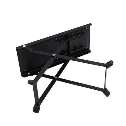 Guitar Foot Stool 4 Position Height Adjustable Foldable Guitar Pedal Foot Rest Step Footstool Black for Guitar Pedal Accessories