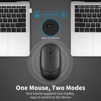 Wireless Mouse Rechargeable Mouse Gamer Dual Modes Bluetooth-compatible 2.4G Mice For Laptop Pad Tablet PC Macbook Mause