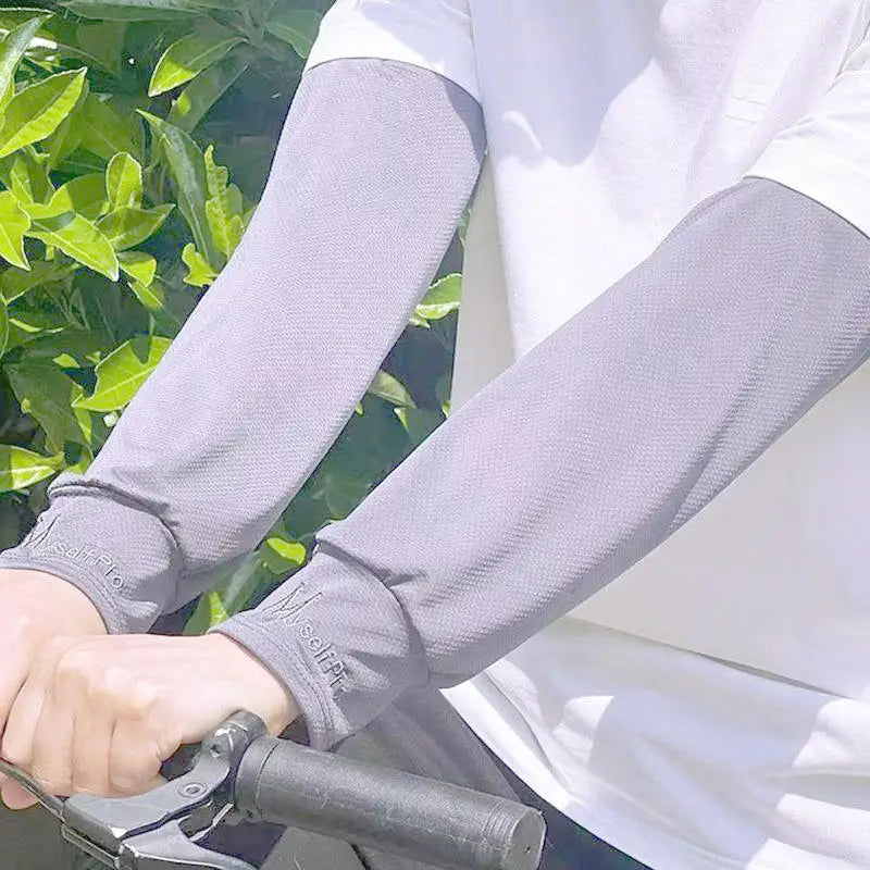 Cooling Arm Sleeves Breathable Sun Protection Ice Slik Sleeves Summer Outdoor Sports Driving Cycling Sleeves Men Loose Arm