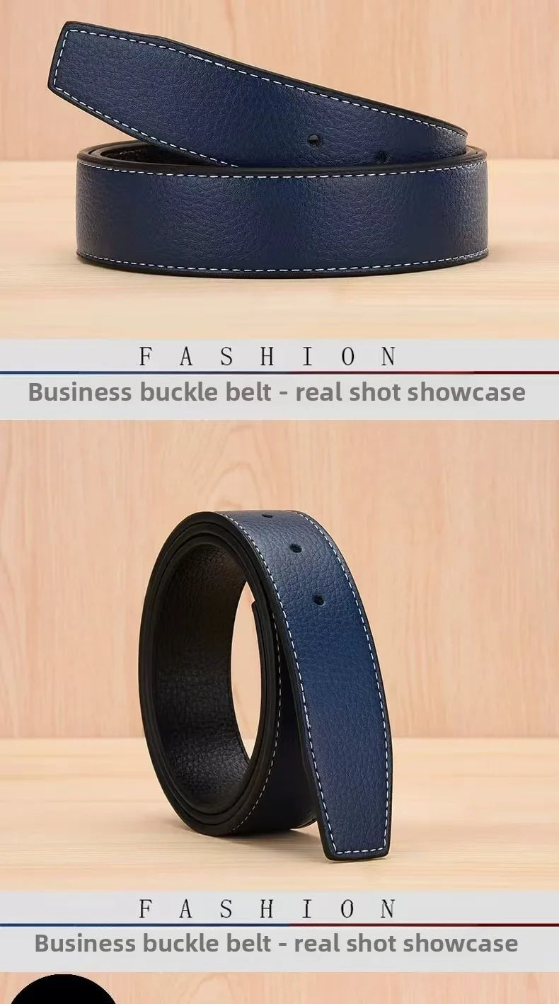 NEW Luxury Brand Belts Men High Quality Pin Buckle Male Strap Fashion Genuine Leather Waistband Without Buckle 3.8cm Ceinture