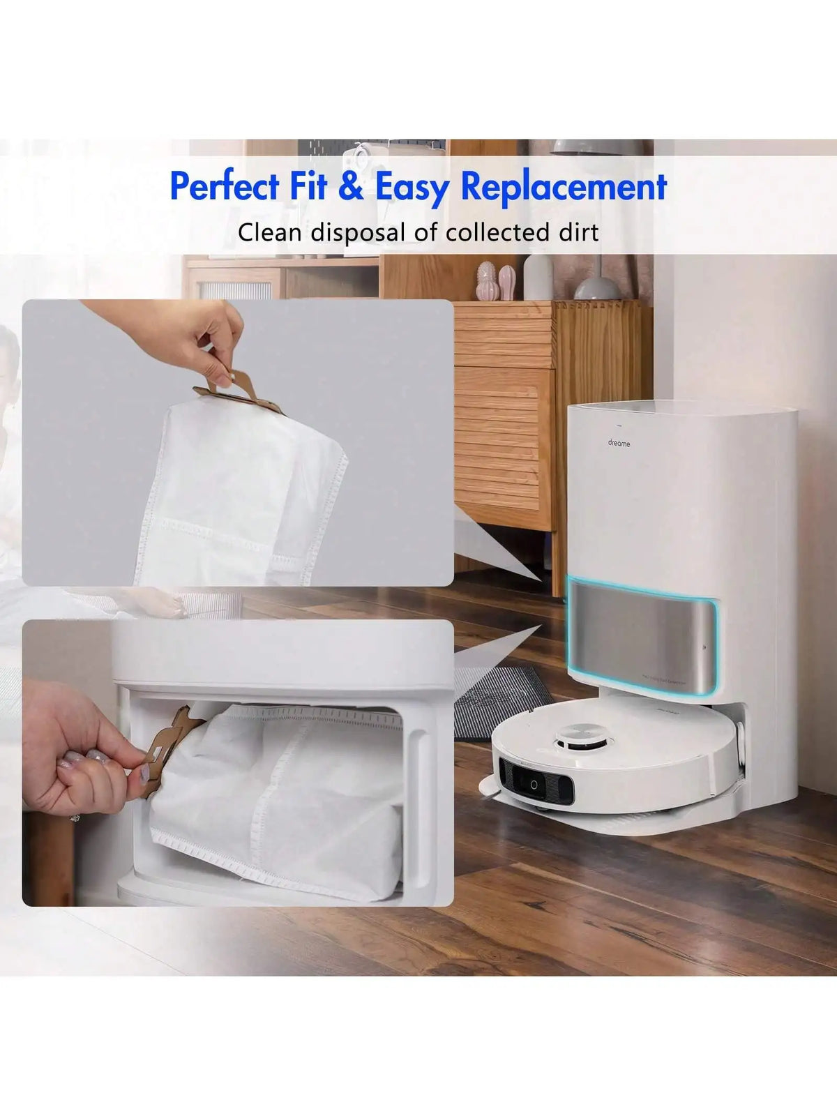 Vacuum Cleaner Bags for Xiaomi X10+/X20+, X20 Pro/Max, for Dreame L20/L10s/L10/L10s Pro/L50 Pro Ultra, L20 Ultra/X40 Accessories