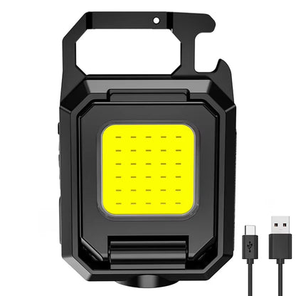 Super Bright MINI COB Keychain Flashlight Charging Lamp Camping Lights with Magnet 3 Lighting Modes for Camping Home