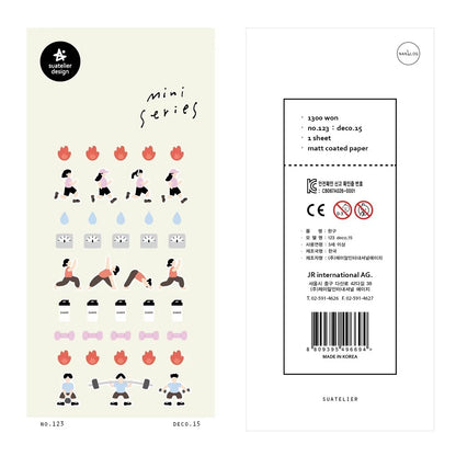 Korean Import Original Suatelier Collection Kawaii Daily Stickers Scrapbooking Diy Journal Stationery Sticker Deco Art Supplies