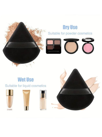 2Pcs/100Pcs  Triangle Powder Puff For Loose Powder Liquid Cosmetic Soft Plush Powder Puff Makeup Foundation Puff Makeup Tool