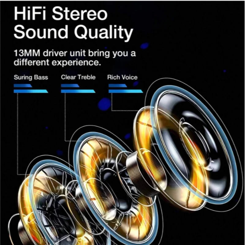 X-100-In-ear smart headphones,Wirelessheadphones, sports headphones, business car headphones, music headphones, retractable