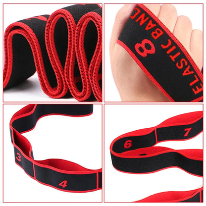 8/10 Sections Dance Resistance Band Yoga Stretching Pilates Fitness Digital Elasticity Elastic Stretch Training Tension Belt
